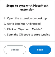 sync with MetaMask extension